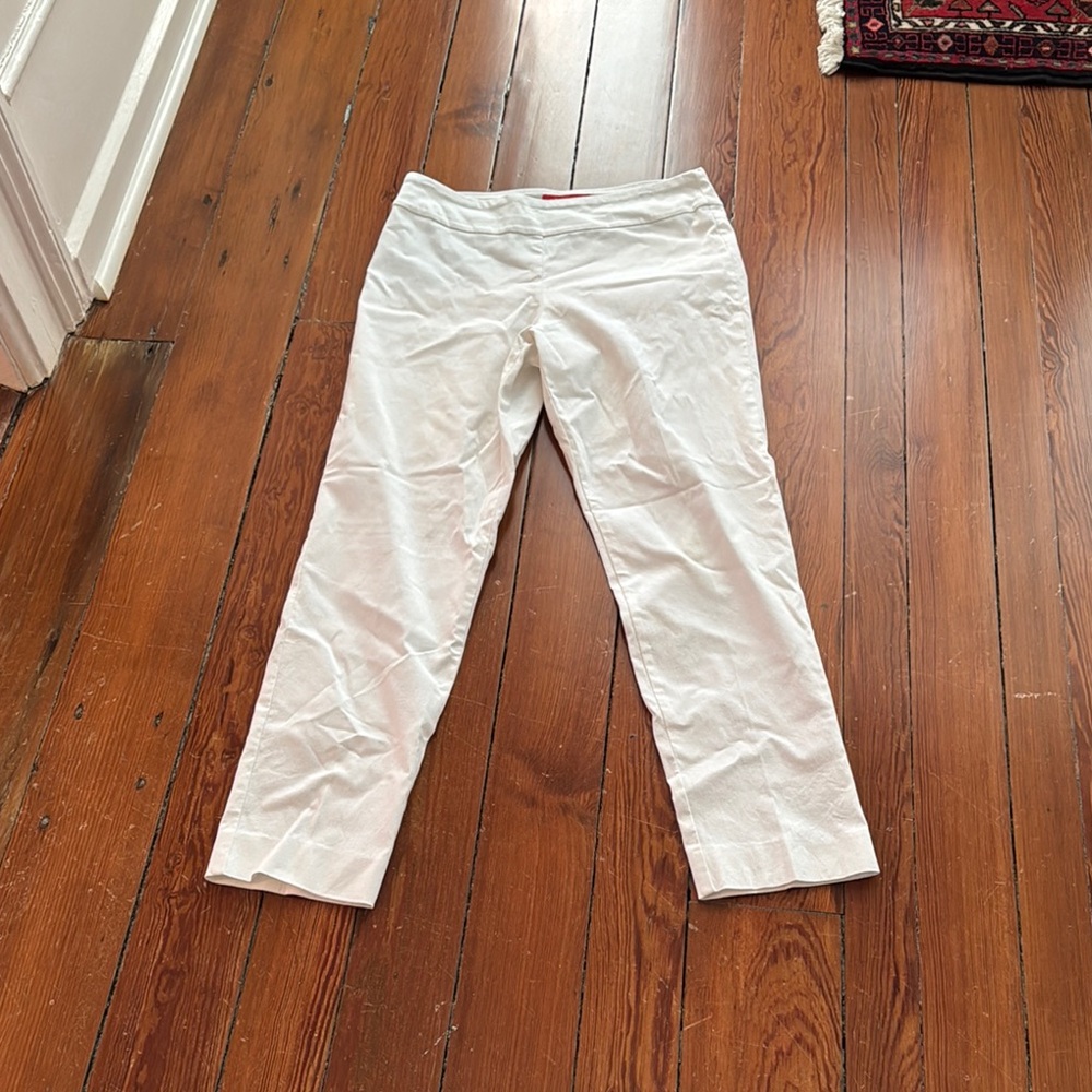 White Straight-Leg Pants